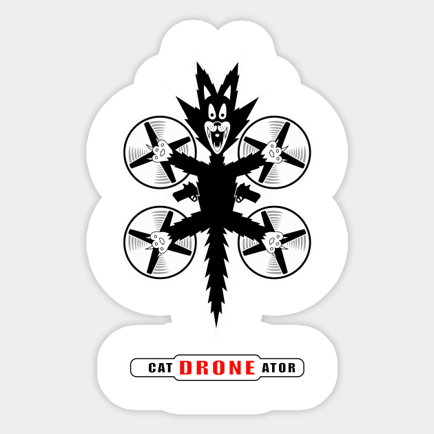 CAT-DRONE-ATOR Sticker by Cat In Orbit ®